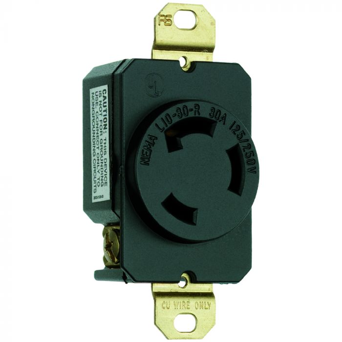 Pass & Seymour L1030R receptacle LKG 125/250VAC 20A 3 3