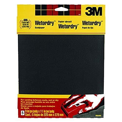 3M 3M 9086DC-NA Wetordry Sandpaper 320 Grit (9 in x 11 in / 5 Sheets Pack)