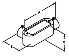 Steel Electric Products LL6AT 90 Degrees Hub Type LL Conduit Body 2 Inch