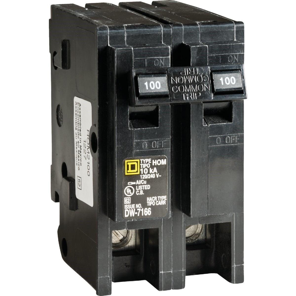 Square D HOM2100CP Homeline 100A Double-Pole Standard Trip Main Breake ...