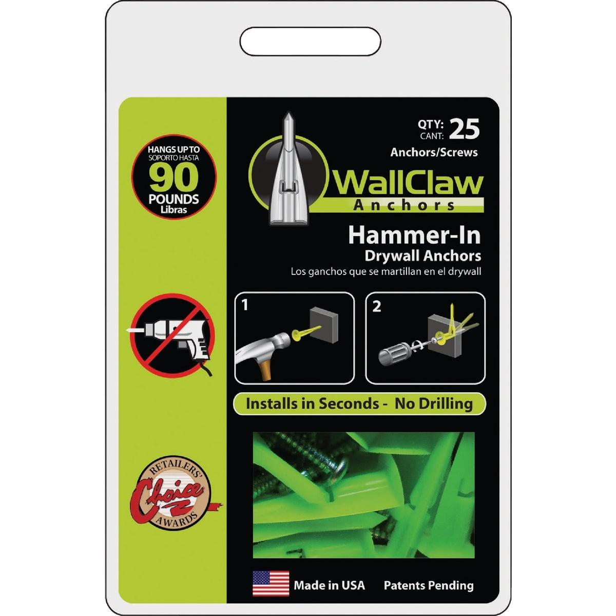 WALLCLAW ANCHORS PCK-WC25-YS PLIERS