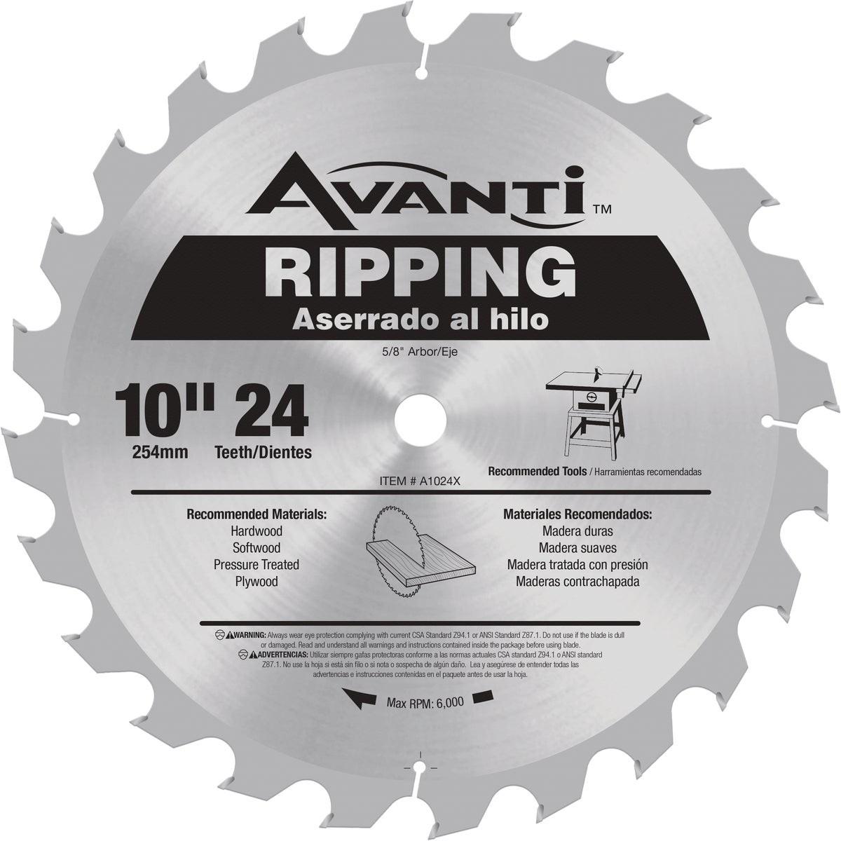 AVANTI A1024X CIRCULAR SAW BLADES