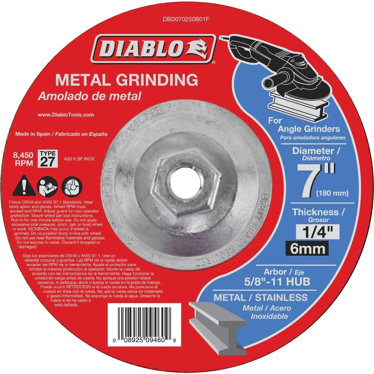 DIABLO DBD070250B01F GRINDING & CUT OFF WHEELS