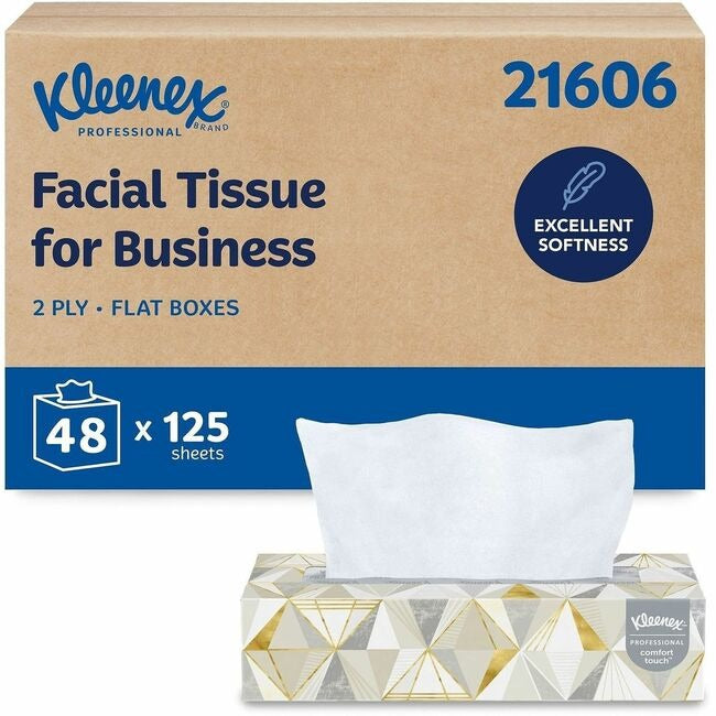 KIMBERLY-CLARK Kimberly-Clark KCC21606CT Facial Tissue 125 Sheets per Box 48 per Carton
