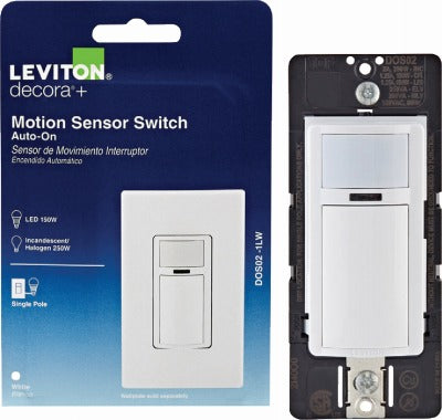 LEVITON Leviton Mfg Co R02-DOS02-1LW Motion Sensor Switch 2A