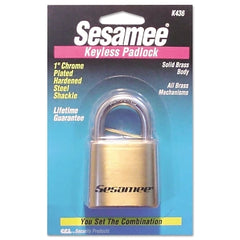 CCL K0436 Sesamee Keyless Padlocks 5/16 in Diam., 1 in L X 1 in W Brass