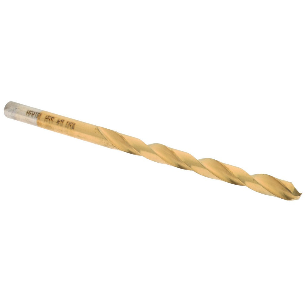 HERTEL Hertel 66694100 No. 11 Hss Tin Jobber Drill Bit 135 Deg