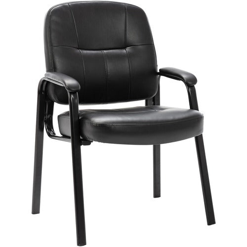 LORELL Lorell LLR60122 Executive Guest Side Chair Split Leather