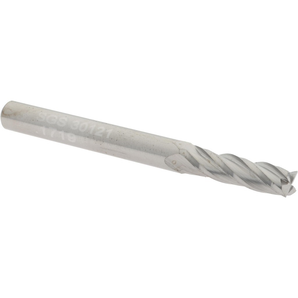 KYOCERA SGS PRECISION TOOLS Sgs 30121 Square End Mill 11/64 in 4 Flute Solid Carbide