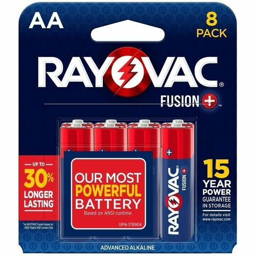 RAYOVAC Rayovac RAY8158TFUS Fusion Premium Aa Alkaline Battery 8 Pack