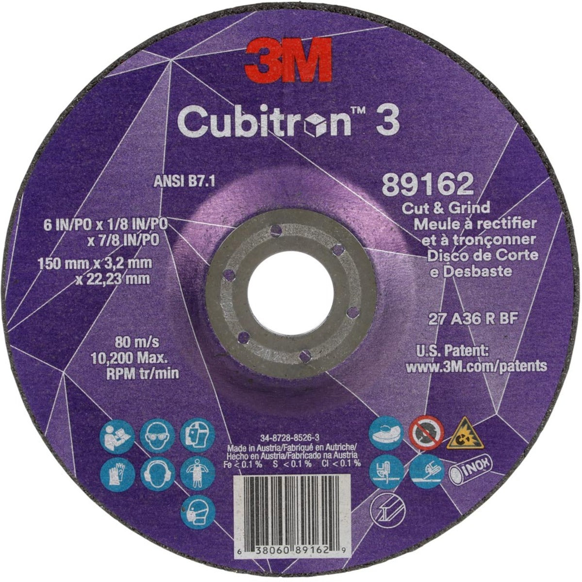 3M 7100313586 GRINDING & CUT OFF WHEELS