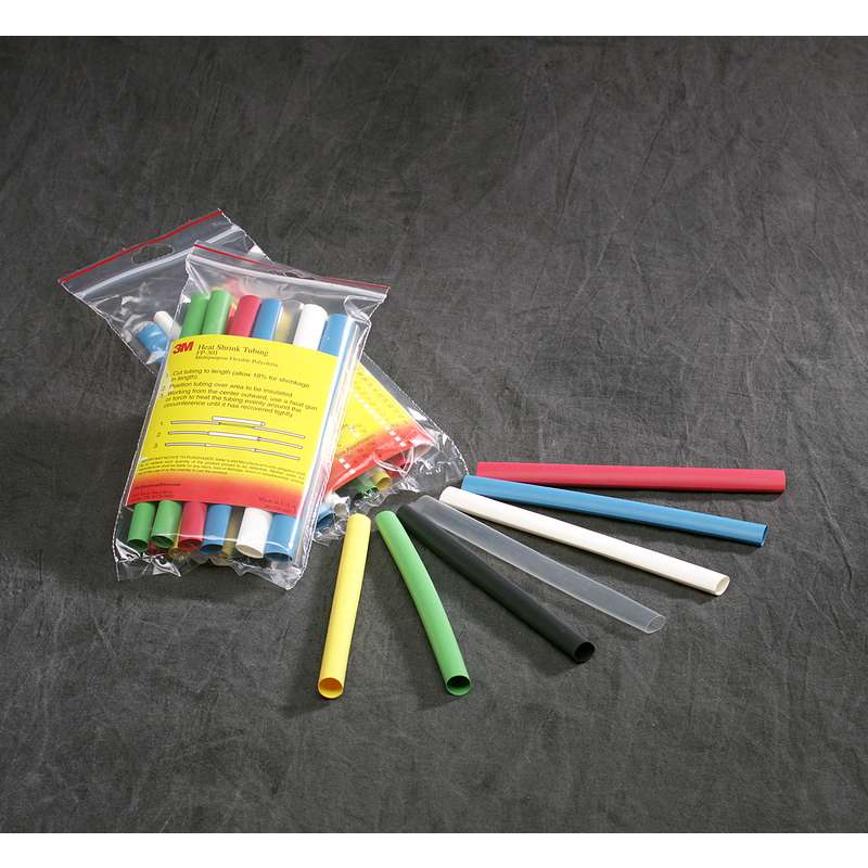 3M 3M 7000132600 Heat Shrink Sleeve 1/8 in 6 in Polyolefin 28pc