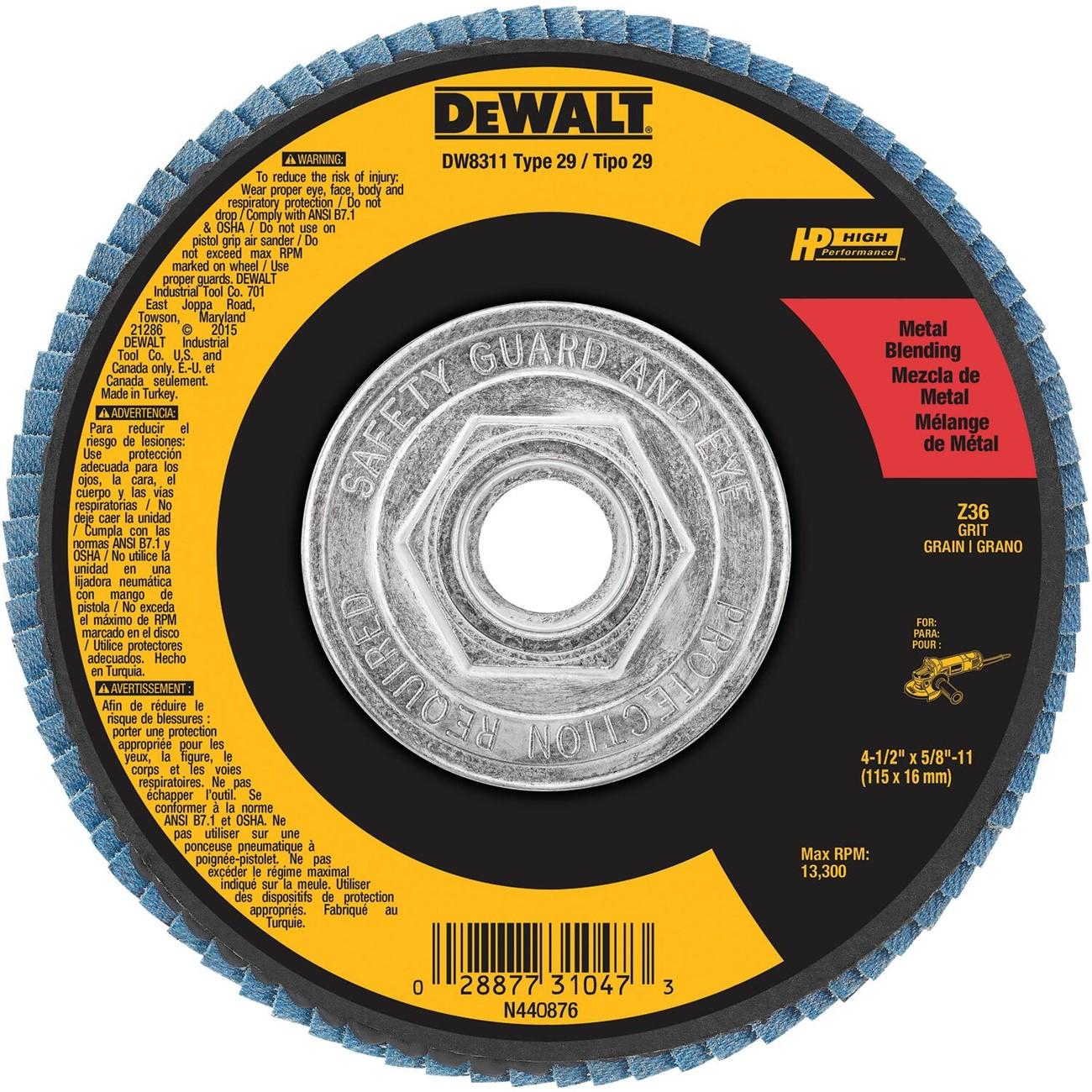 DEWALT DW8311 FLAP DISCS