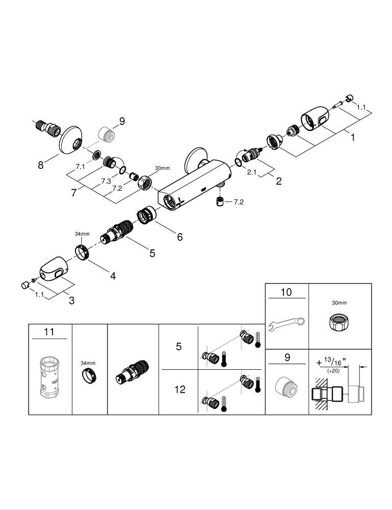 GROHE 34150003 ZONE VALVES