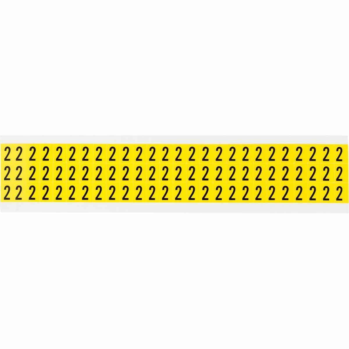 BRADY Brady 3410-2 Number Label 0.375 in 78 per Card