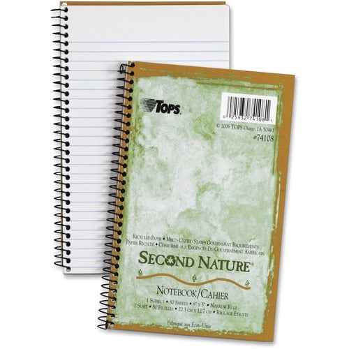TOPS Tops TOP74108 Narrow-ruled Notebook 80 Sheets One Subject