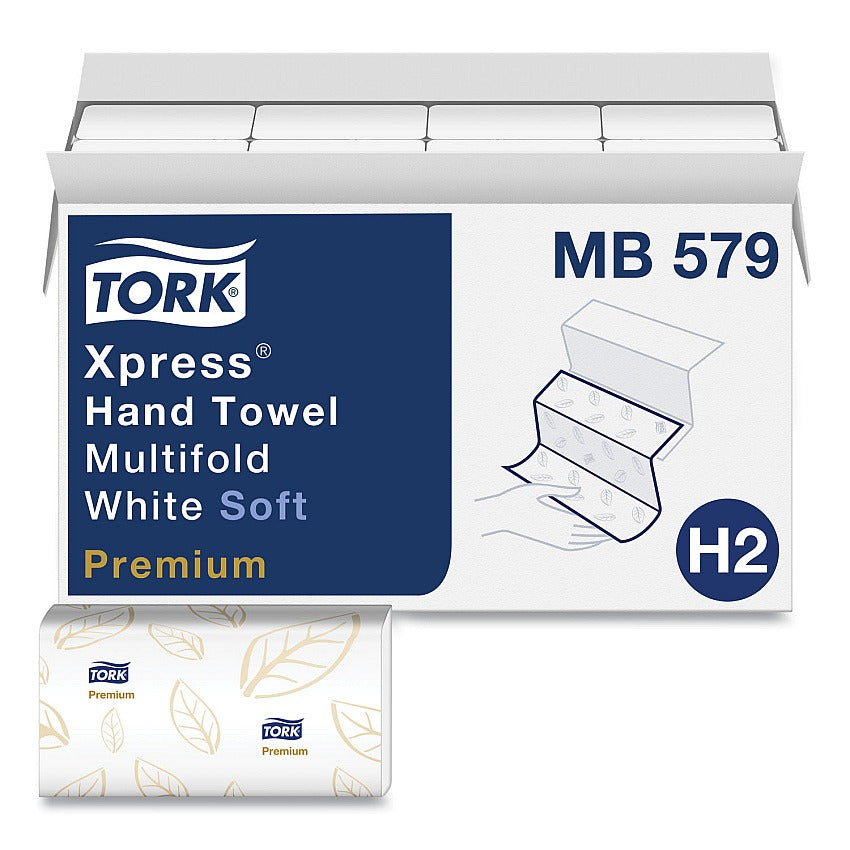 TORK Tork TRKMB579 Soft Xpress 3-Panel Multifold Hand Towels 2-Ply 135 per Pack 16 Pack Carton MB579