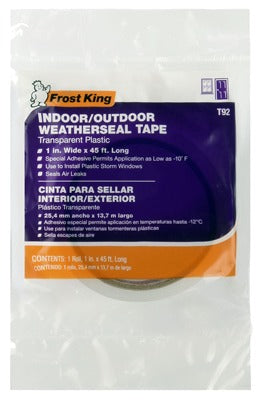 FROST KING Thermwell T92H Transparent Weatherproofing Tape 1in X 45ft