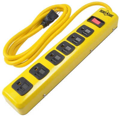 SOUTHWIRE Southwire Coleman Cable 5139 Metal Power Strip 6 Outlet