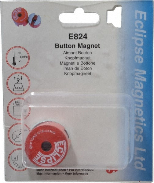 ECLIPSE Eclipse E824 Alnico Button Magnet 1.25 in 10.6 Lb Pull