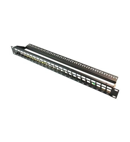 WAVENET Wavenet BPPWM-24 Blank Keystone Patch Panel 24-Port 1U