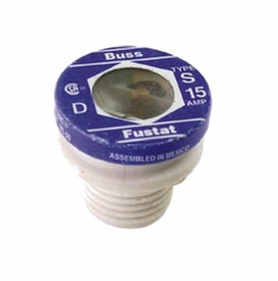 BUSSMANN Cooper Bussmann BP/S-15 Type S Plug Fuse 15A 2 Pack