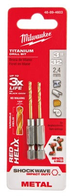 MILWAUKEE Milwaukee 48-89-4603 3/32 in Titanium Drill Bit 2 Pack