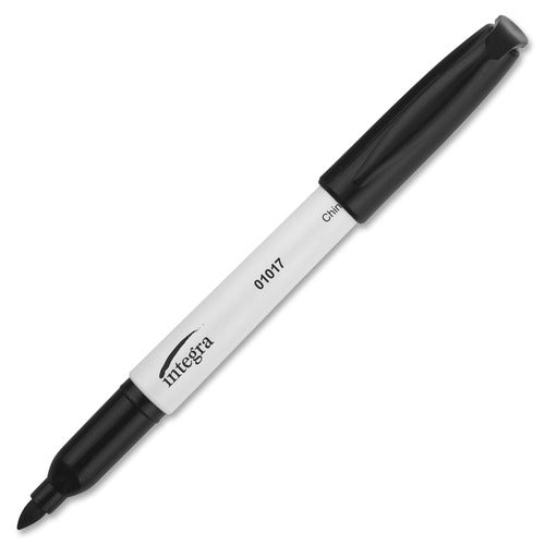 INTEGRA Integra ITA01017 Dry Erase Markers Black Bullet Tip 12-pack