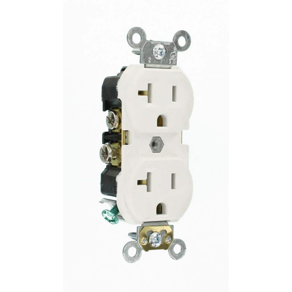 LEVITON Leviton R62-CBR20-00W Commercial Grade Duplex Outlet 20A (1-Pack) CBR20-W