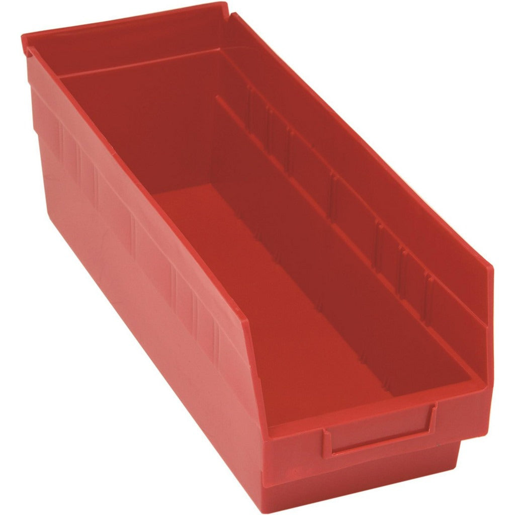 QUANTUM STORAGE SYSTEMS Quantum Storage QSB204RDCS Hopper Shelf Bin Red 20-pack