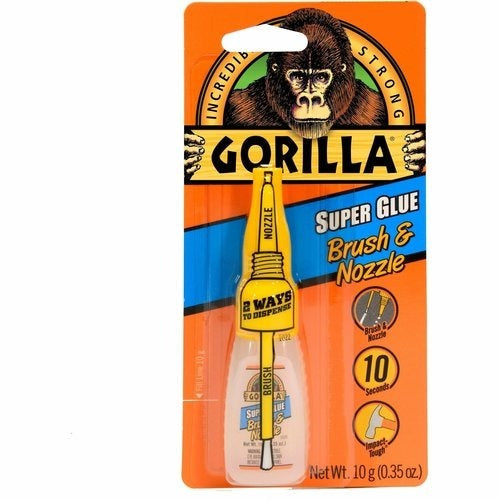 GORILLA Gorilla GOR7500101 Brush & Nozzle Super Glue 0.35 oz (1 Each) GOR7500101