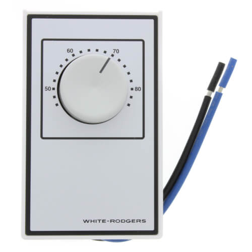 White Rodgers 1A65W-641 Line Voltage Wall Thermostat SPST Open On Rise No Thermometer