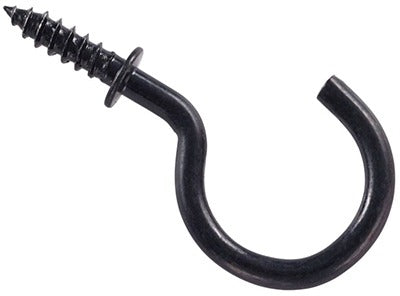 NATIONAL HARDWARE National Mfg N119-729 Cup Hook 1 Inch Black 30 Pack