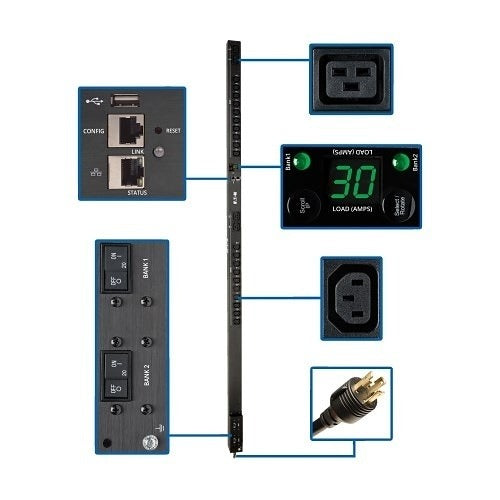 TRIPP LITE Tripp Lite PDUMV30HVNETLX Managed Pdu 20 C13 4 C19