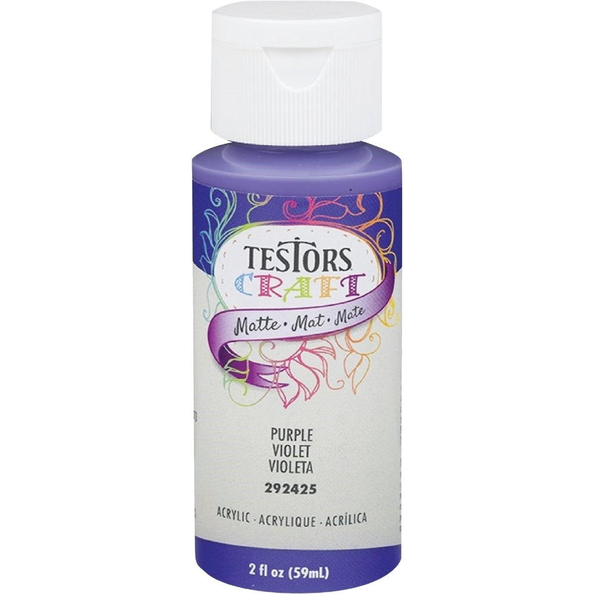 TESTORS Testors 292425A Acrylic Matte Craft Paint 2 oz Bottle