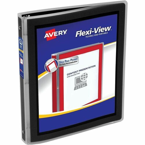 AVERY Avery AVE15767 Flexi-view Binder 0.5 in Letter Size Black