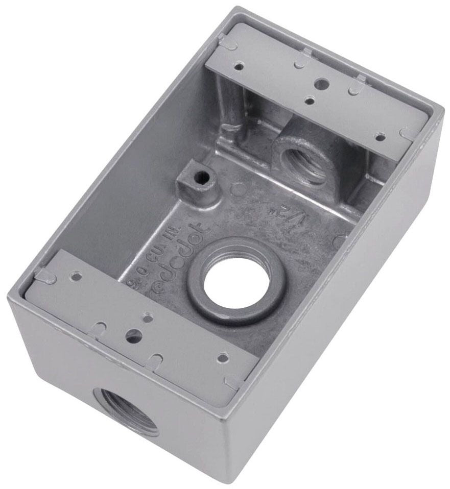 MULBERRY METAL PRODUCTS Mulberry Metal Products 30203W 3-Hole Aluminum Whirlpool Box With Lug (1 Gang / 3 Hubs)