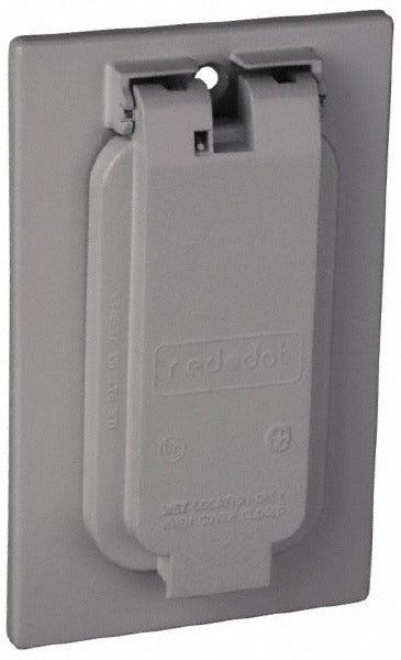 THOMAS & BETTS Thomas Betts DCCGV Gfci Receptacle Box Cover Aluminum