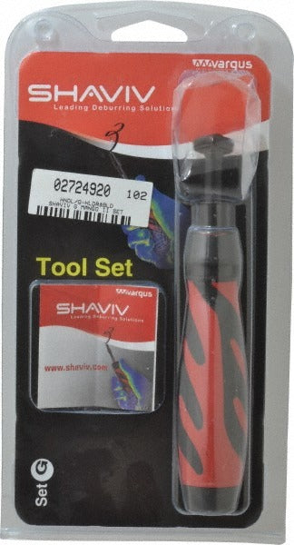SHAVIV Shaviv 155-90074 Hand Deburring Tool Set 4 Pc Hss
