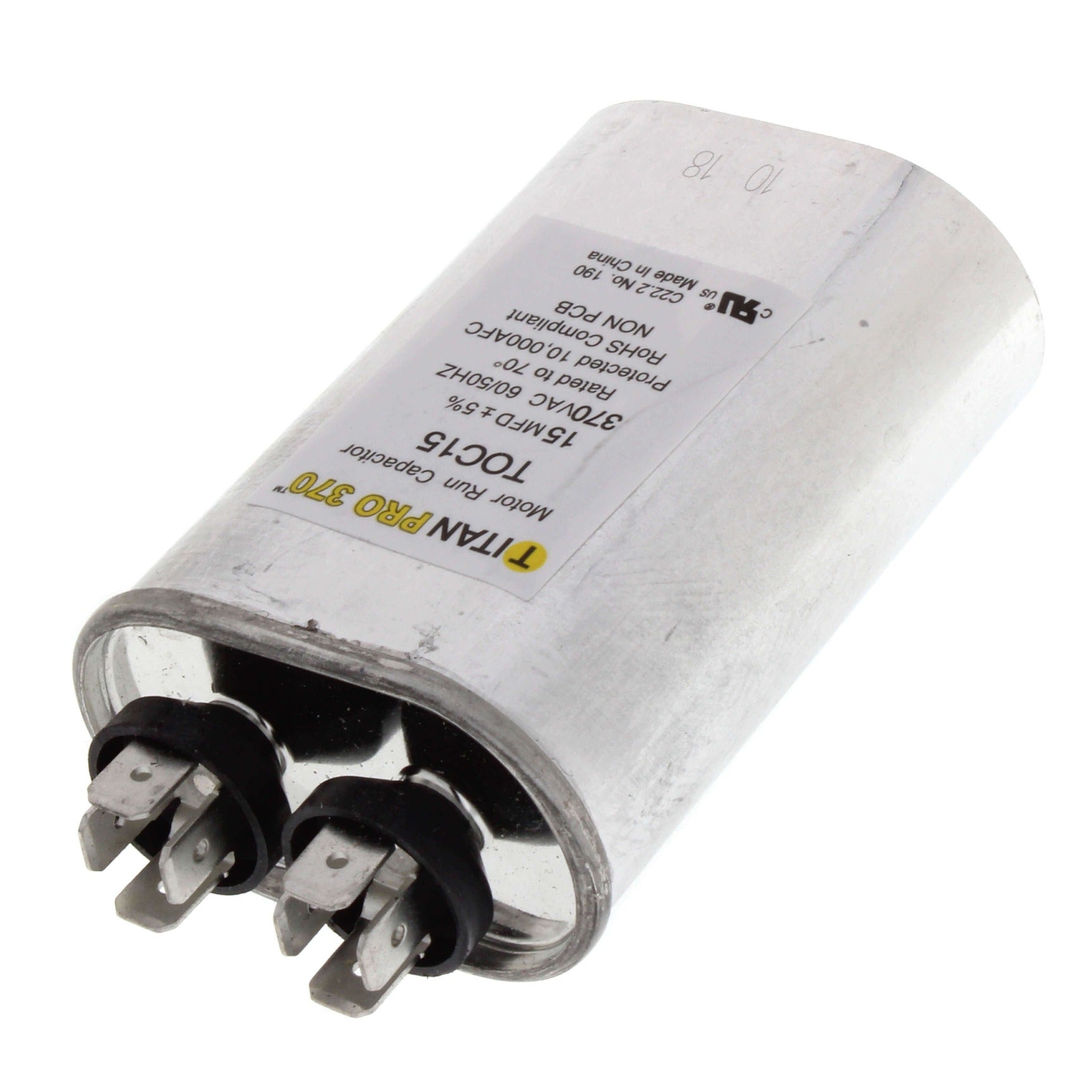 TITAN PRO Titan Pro TOC15 15 MFD Oval Motor Run Capacitor (Packard 325P156H37A36N4X)