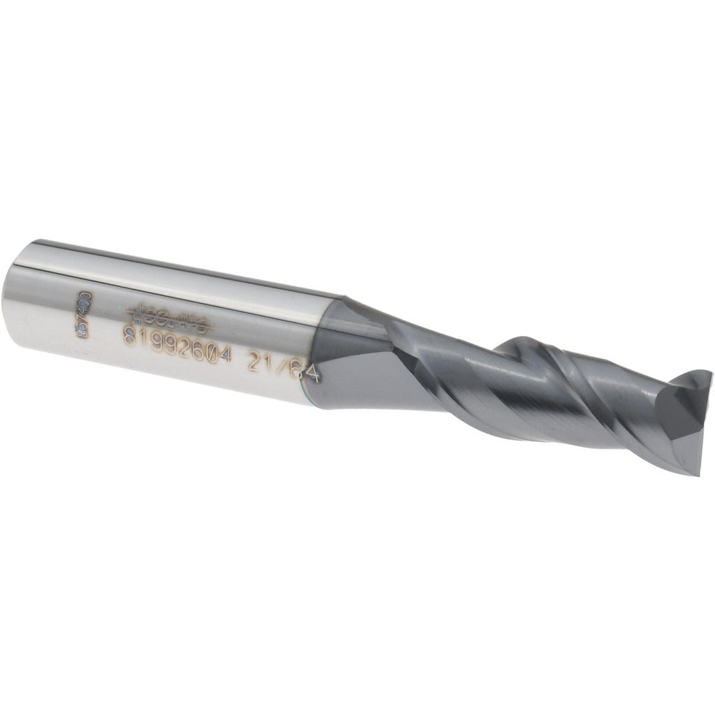 ACCUPRO Accupro 12181394 Square End Mill 21/64 in 2 Flute Carbide