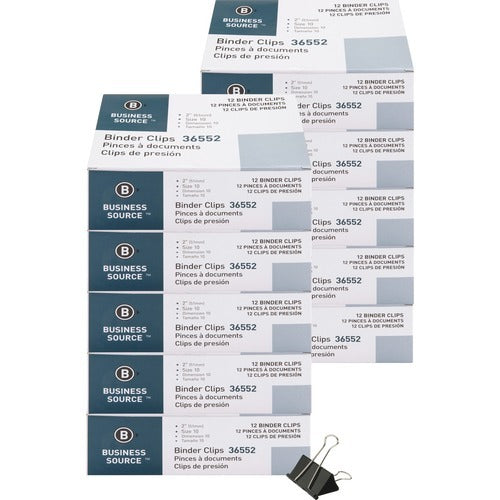 BUSINESS SOURCE Business Source BSN36552BD Large Binder Clips Bundle of 10