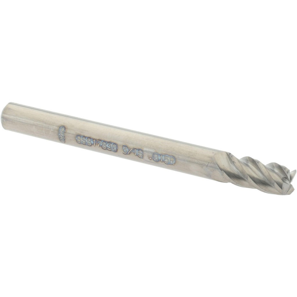 ACCUPRO Accupro 12182756 Corner Radius End Mill 3/16in 4 Flute