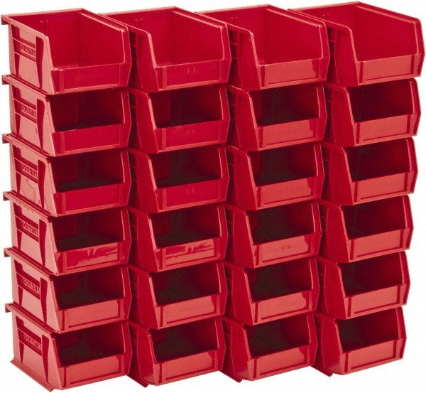 QUANTUM STORAGE SYSTEMS Quantum Storage QUS210RDCS Hopper Stacking Bin Red 24 Pack