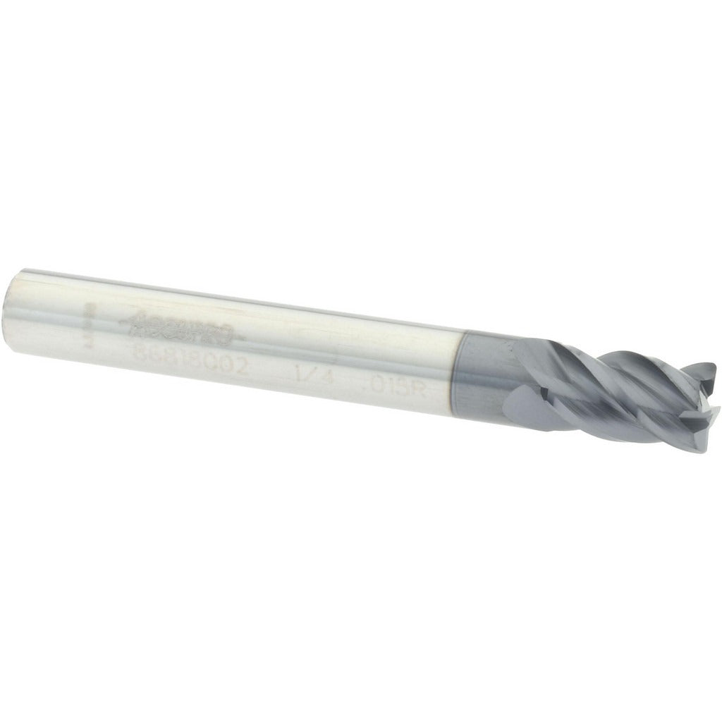 ACCUPRO Accupro 12182811 Corner Radius End Mill 1/4 in 4 Flute Altin