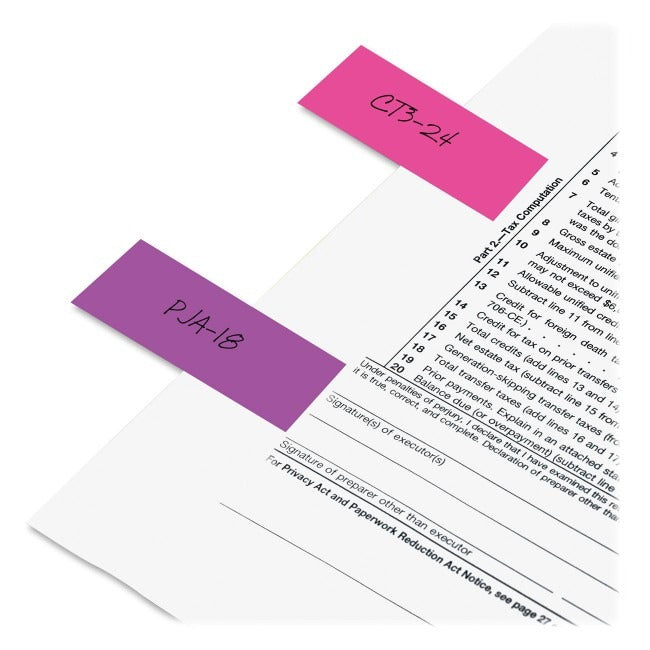3M 3M MMM6714AU Post-it Page Markers 1 inches x 3 inches (200 Count)