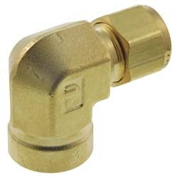 PARKER Parker 8FEL4N-B Compression Female Elbow 1/4 in Brass