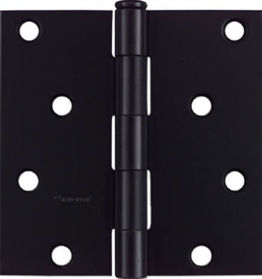 NATIONAL HARDWARE National Mfg N241-208 4x4 Black Square Corner Door Hinge