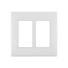 Leviton REWP2-WW Renu 2G Screwless Wallplate White on White