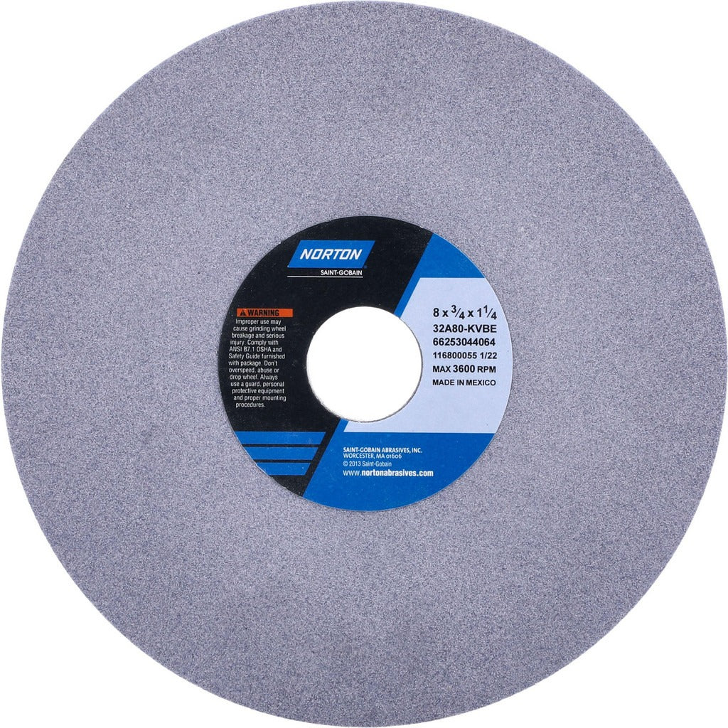 NORTON Norton 66253044064 Surface Grinding Wheel 80 Grit 8in